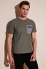 Buratti Printed Slim Fit Crew Neck Cotton Men's T Shirt - BLUE