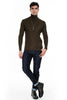 Buratti Ribbed Turtleneck Slim Fit Men's Sweater - BLACK
