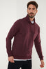 Buratti Cotton Stand Up Collar Slim Fit Men's Sweatshirt - GRAY MELANJ