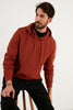 Buratti Cotton Hooded Kangaroo Pocket Slim Fit Men's Sweatshirt - Khaki