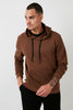 Buratti Cotton Hooded Kangaroo Pocket Slim Fit Men's Sweatshirt - Mink