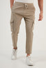 Buratti Cotton Normal Waist Casual Cut Straight Leg Cargo Men's Trousers - BEIGE