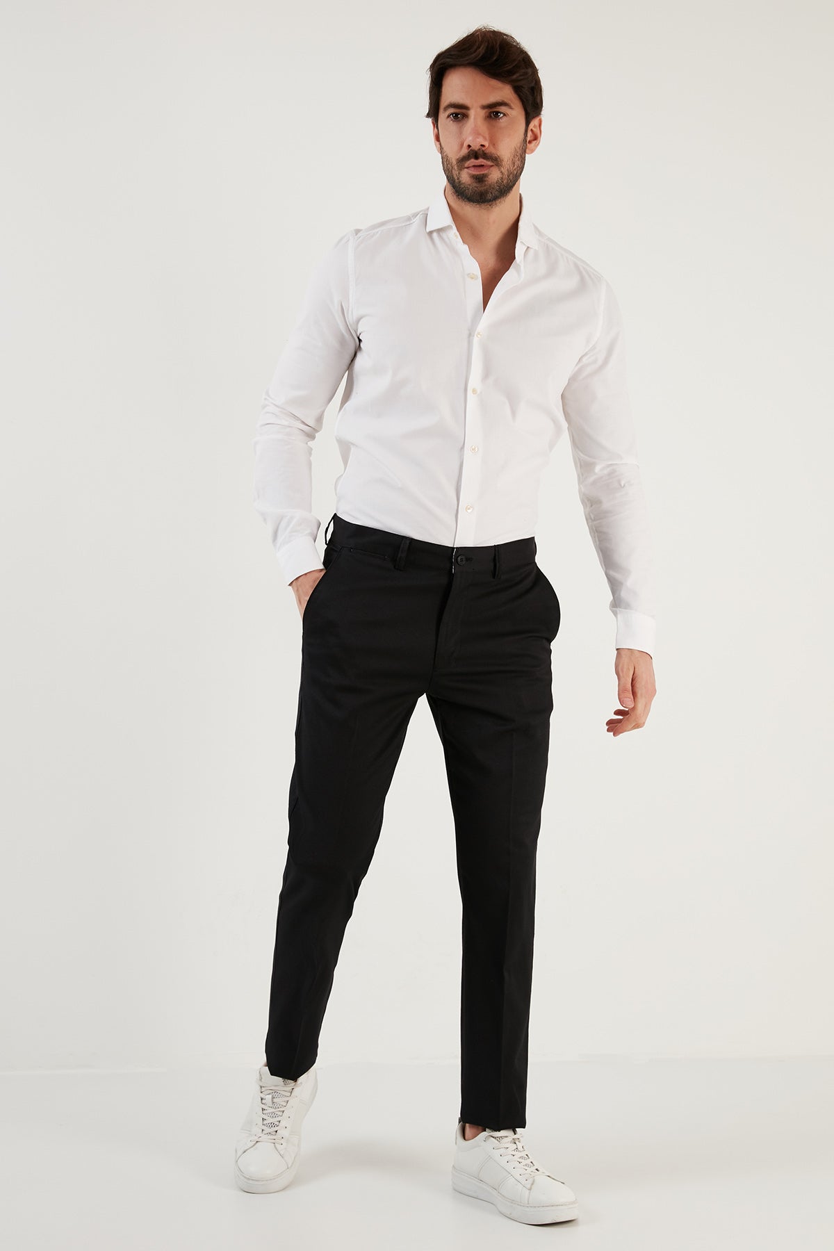 Buratti Cotton Normal Waist Regular Fit Straight Leg Men's Trousers