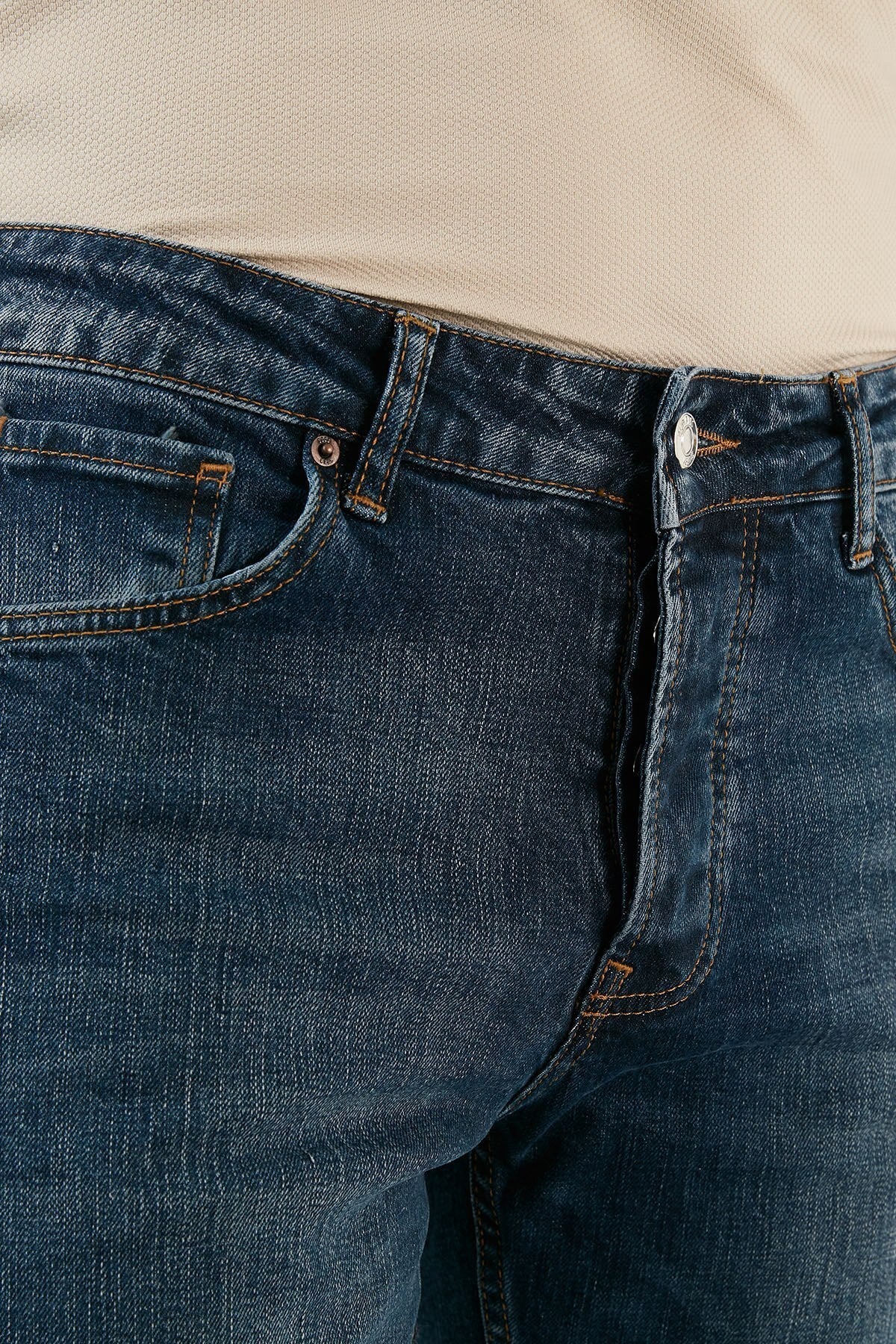 Buratti Cotton Normal Waist Slim Fit Slim Fit Jeans Men Denim Trousers