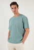 Buratti Cotton Comfy Cut Single Pocket Crew Neck Men's T Shirt - STONE