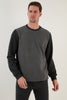 Buratti Cotton Regular Fit Crew Neck Men's Sweatshirt - GRAY MELANGE