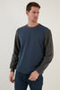 Buratti Cotton Regular Fit Crew Neck Men's Sweatshirt - GRAY MELANGE