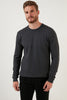 Buratti Cotton Slim Fit Crew Neck Men's Sweater - LIGHT GRAY
