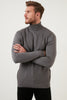 Buratti Regular Fit Turtleneck Cotton Knitwear Men's Sweater - EKRU