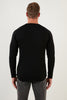 Buratti Regular Fit Crew Neck Cotton Men's Sweater - BLACK