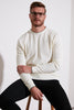 Buratti Regular Fit Crew Neck Wool Blended Winter Men's Sweater - EKRU