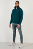 Buratti Regular Fit Cotton Feathered Soft Raised Winter Men's Sweatshirt - LIGHT BLUE