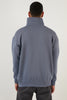 Buratti Regular Fit Cotton Pile Soft Raised Winter Men's Sweatshirt - Ash