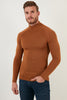Buratti Slim Fit Turtleneck Cotton Knitwear Men's Sweater - EKRU