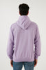 Buratti Slim Fit Printed Hoodie Kangaroo Pocket Men's Cotton Sweatshirt - EKRU