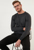 Buratti Wool Slim Fit Crew Neck Knitwear Men's Sweater - BLACK