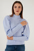 Lela 100% Soft Acrylic Turtleneck Ribbed Balloon Sleeve Women's Sweater - KARAMEL