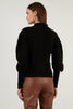 Lela 100% Soft Acrylic Turtleneck Corduroy Balloon Sleeve Women's Sweater - EKRU