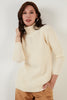 Lela Turtleneck Knitted Long Knitwear Women's Sweater - Light Stone