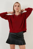 Lela Crew Neck 100% Soft Acrylic Women's Sweater - PINK