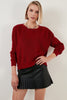 Lela Crew Neck 100% Soft Acrylic Women's Sweater - PINK