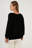 Lela Striped Beard Yarn Crew Neck Knitwear Women's Sweater - NAR