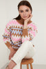 Lela Patterned Turtleneck Knitwear Women's Sweater - LILAC