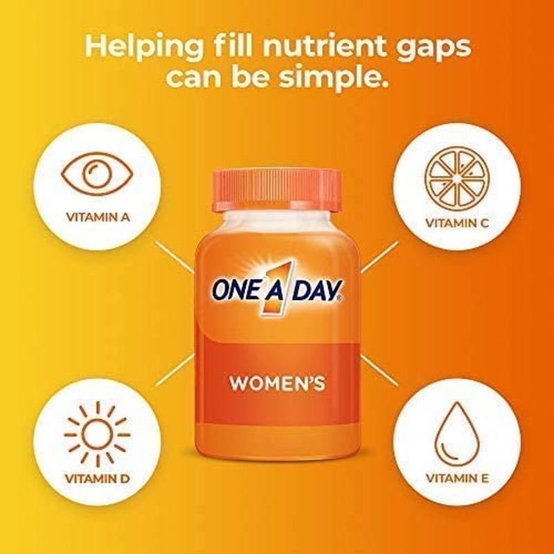 One a Day Women’S Multivitamin, Supplement with Vitamin A, Vitamin C, Vitamin D, Vitamin E and Zinc for Immune Health Support, B12, Biotin, Calcium & More, 200 Count