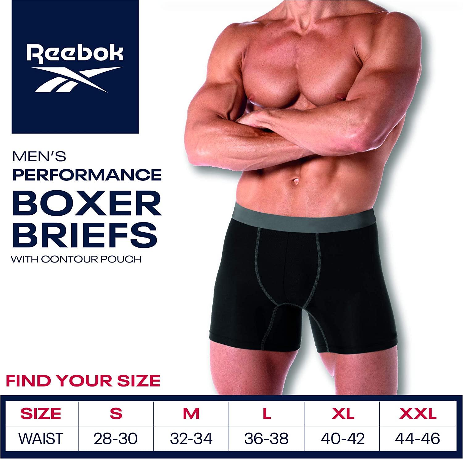 Reebok Men'S Sport Soft Performance Boxer Briefs (6 Pack)
