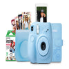 Fujifilm INSTAX Mini 7+ Bundle (10-Pack Film, Album, Camera Case, Stickers), Light Blue
