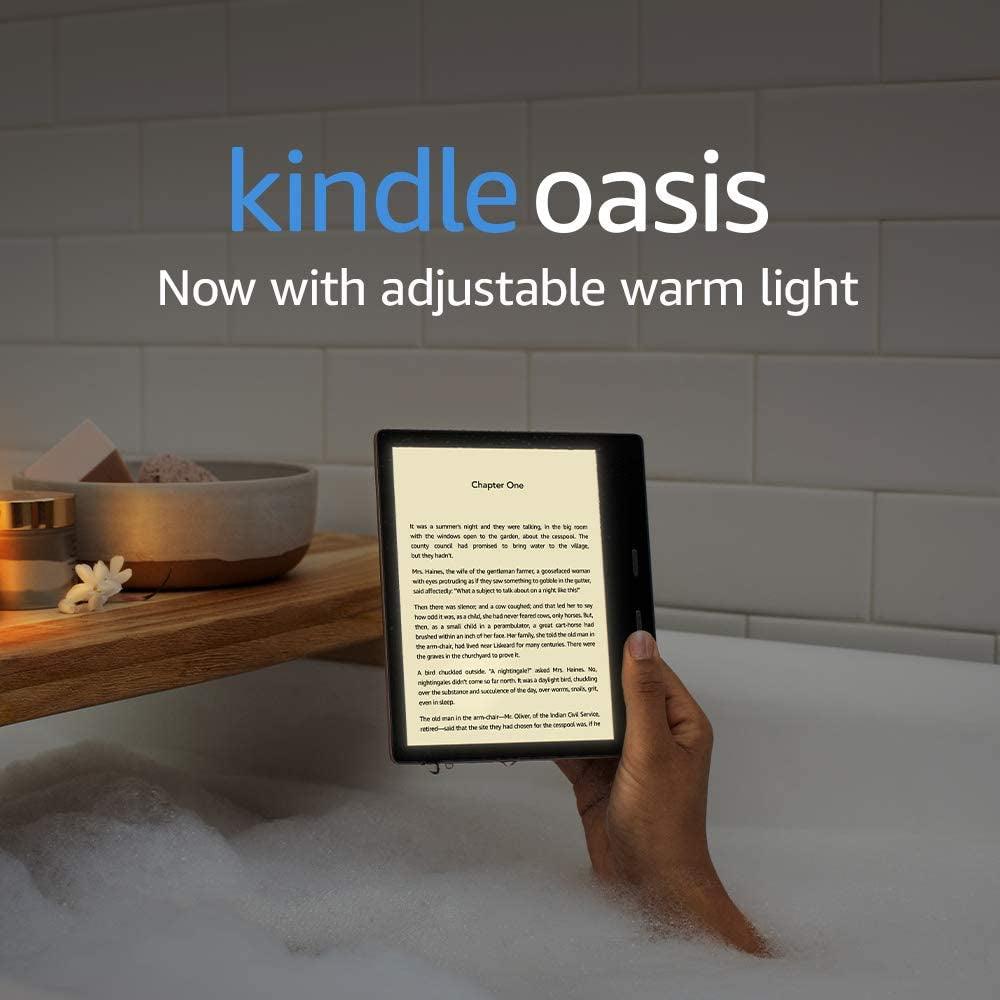 Kindle Oasis – with Adjustable Warm Light – Wi-Fi + Free Cellular Connectivity, 32 GB, Graphite