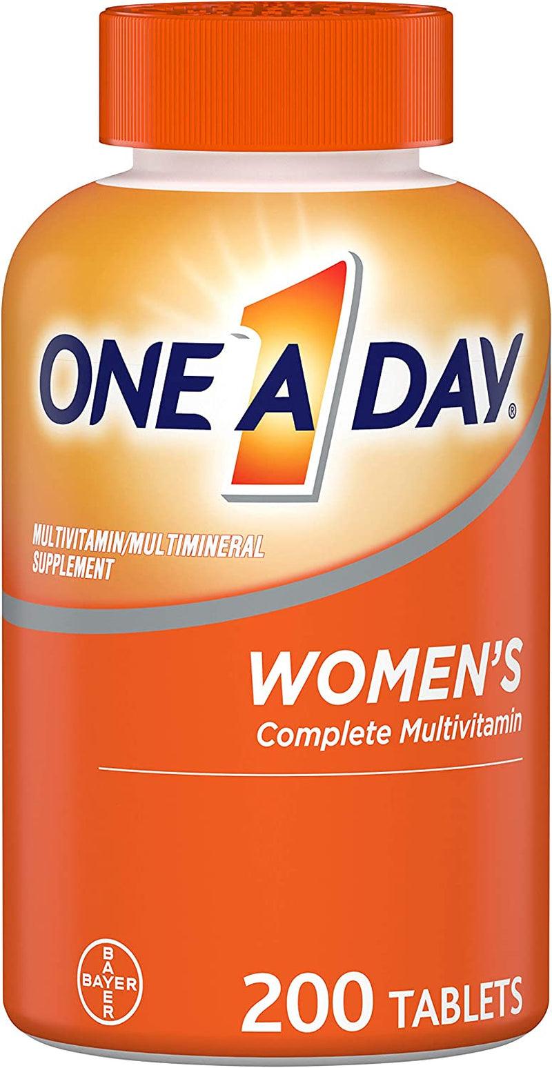 One a Day Women’S Multivitamin, Supplement with Vitamin A, Vitamin C, Vitamin D, Vitamin E and Zinc for Immune Health Support, B12, Biotin, Calcium & More, 200 Count